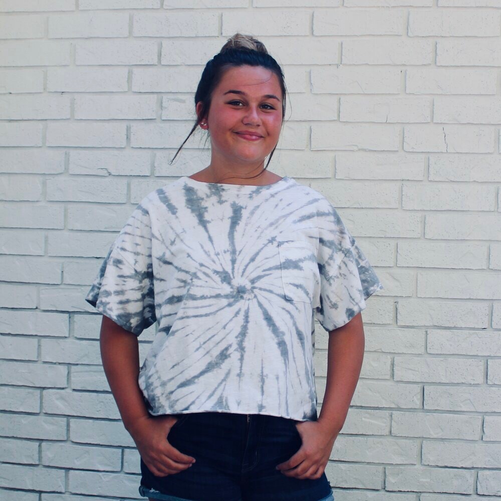 Cropped tie-dye tee